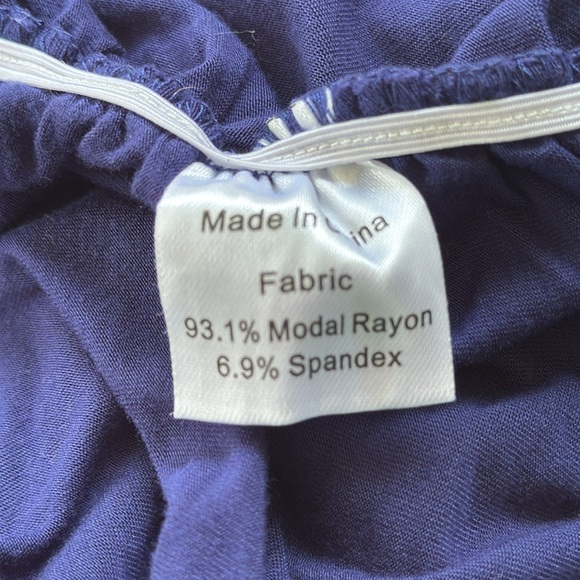 Smallshow maternity dark blue short sleeve scoop neck tee size large - Picture 11 of 11